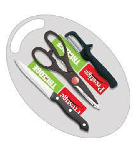 Picture of Prestige True Edge 3 piece set with oval shape cutting board
