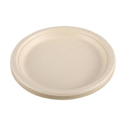 Picture of Sugarcane Plates 10" diameter (Pack of 25 pieces)
