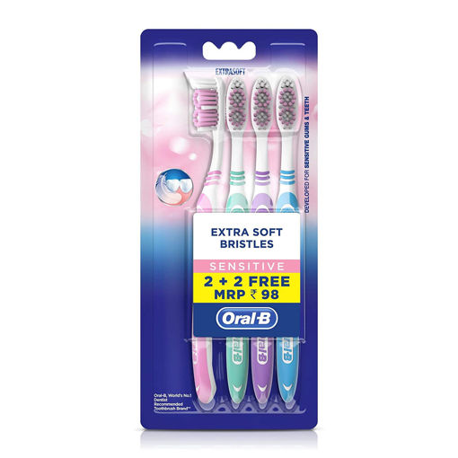 Picture of Oral B Sensitive Whitening Toothbrush soft Buy 2 Get 2 Free
