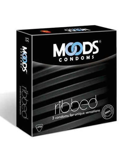 Picture of Moods Condoms (Ribbed), 3's