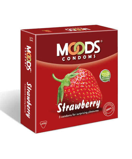 Picture of Moods Condoms (Strawberry), 3's