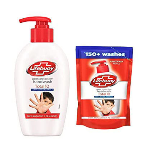 Picture of Lifebuoy Hand Wash -190ml +  185 ml Refill Pouch Free