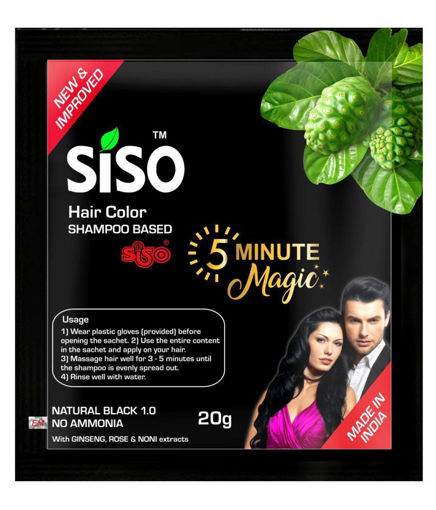 Picture of Siso Black Hair Colour Shampoo, 20gm Pouch