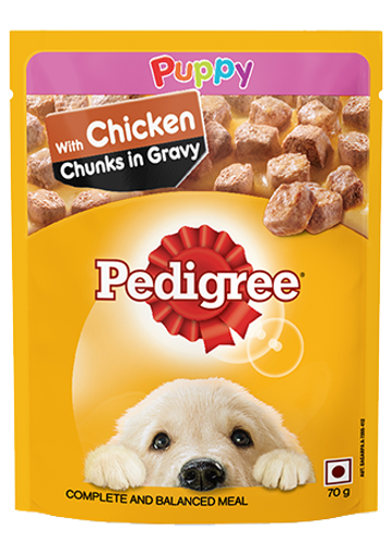 Picture of Pedigree with chicken chunks in gravy 70gm (puppy)