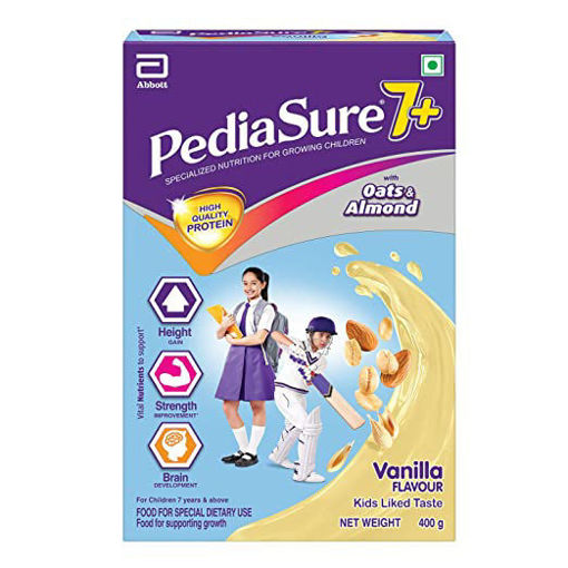 Picture of Pediasure 7 Plus, With Oats & Almond for Kids, 400gm (Vanilla Flavour)