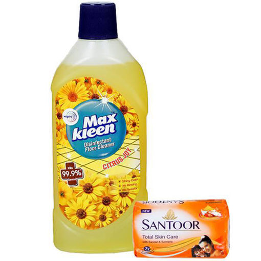 Picture of Max Kleen Floor Cleaner Citrus Joy 500ml + Santoor Soap Free