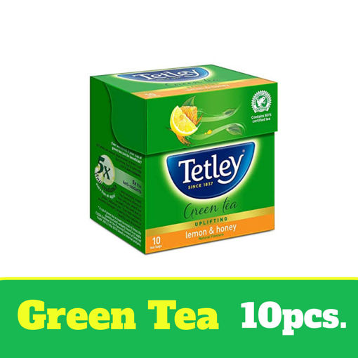 Picture of Tetley  Green Tea Bags 10 Tea Bag Envelopes (Lemon & Honey  Flavour)