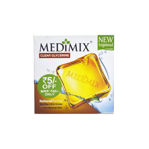 Picture of Medimix Clear Glycerine Soap, 100gm (Tea Tree Oil & Honey)