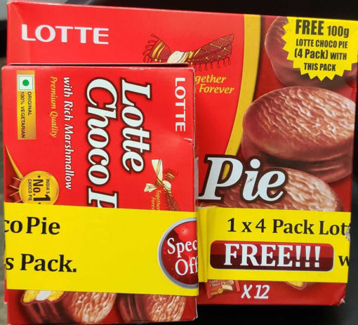Picture of Lotte Choco Pie, 300gm (1* 4 Pack Choco Pie Free)