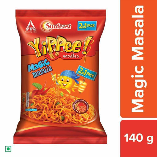 Picture of Sunfeast Yippee Magic Masala Noodles 2 in 1 Pack, 140gm