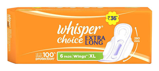 Picture of Whisper Choice Sanitary Pads, Xl /6 Pads