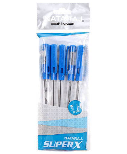 Picture of Nataraj Superx Blue Ink Pen , set of 5