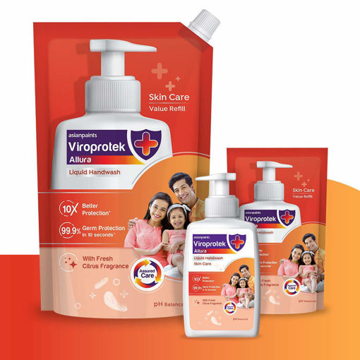 Picture of Asianpaints Viroprotek  Liquid Handwash, 175ml (Buy 2 Get 1 Free, 175+175+175=525ml)
