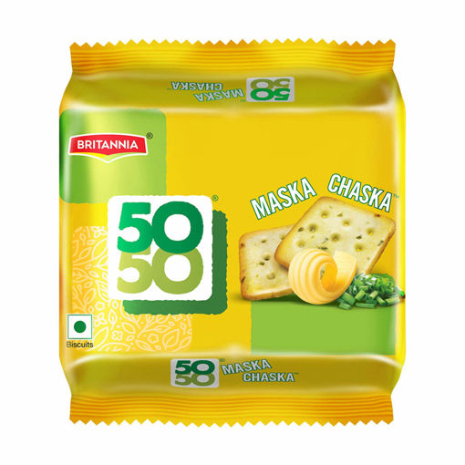 Picture of Britannia 50-50 Maska Chaska Biscuits, 120gm