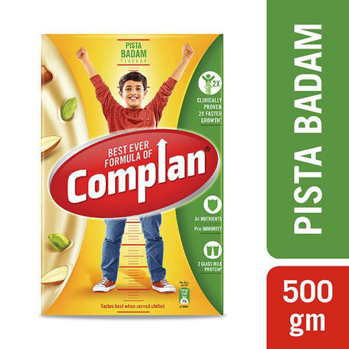 Picture of Complan Nutrition and Health Drink Pista Badam, 500gm (Carton)