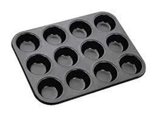 Picture of Cup Cake Mould 12 Cup cakes Non-Stick Cupcake Baking Pan Heavy Duty Carbon Steel Pan Muffin Tins Standard Baking Mold for Cakes
