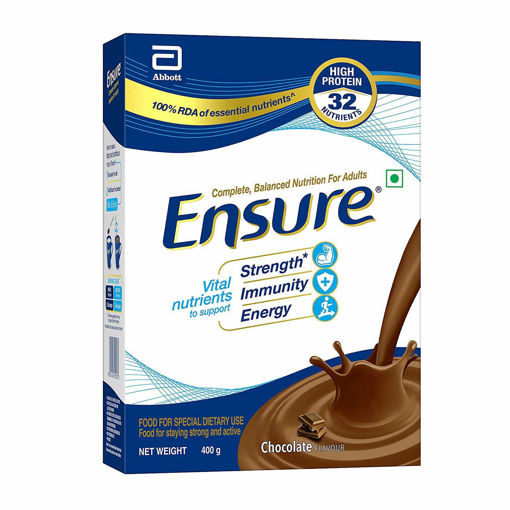 Picture of Ensure, Complete Balanced Nutrition for Adults, 400gm (Chocolate Flavour)