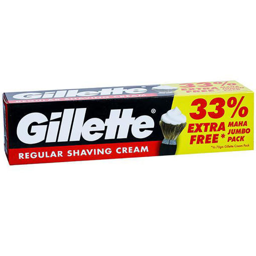 Picture of Gillette Regular Shaving Cream 93gm, Maha Jumbo Pack 33% Extra