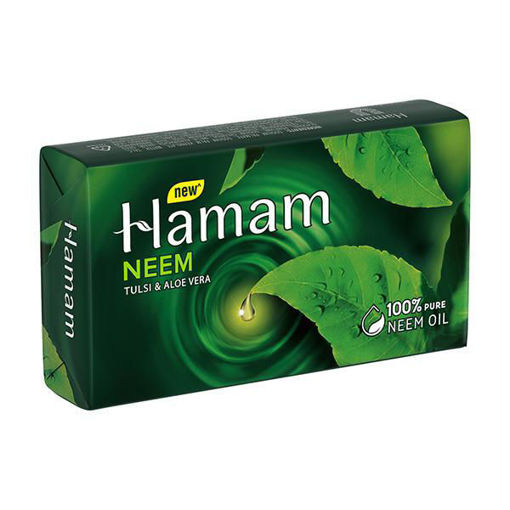 Picture of Hamam Neem Tulsi & Aloe Vera Soap, 100gm