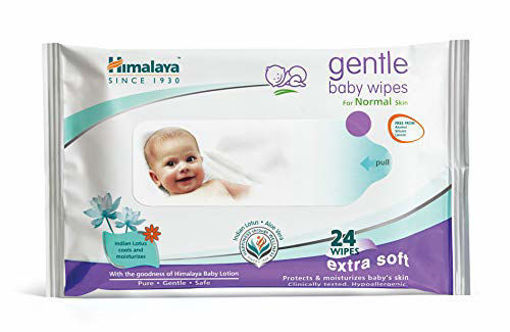 Picture of Himalaya Gentle Baby Wipes, 24'S