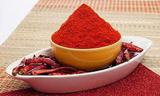 Picture of Home Made Red Chilli Powder/Mulaku Podi, Mixture of Kashmiri and Satyamangalam Mulaku