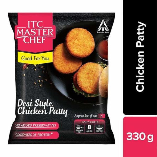 Picture of ITC Frozen Desi Style Chicken Burger Patty 330 Gms / Approx 6 Pieces