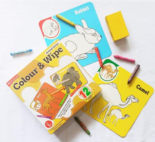 Picture of Colour & Wipe Kids Colouring Cards