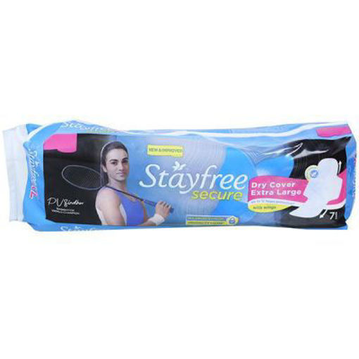 Picture of Stayfree Secure Dry Cover Extra Large with Wings (7 pads)