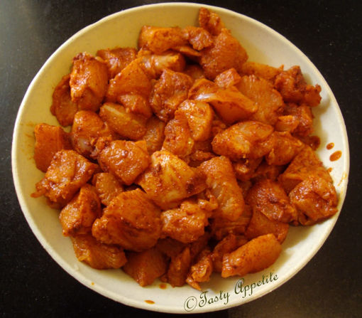 Picture of Marinated Boneless Chilly Chicken - 450gm